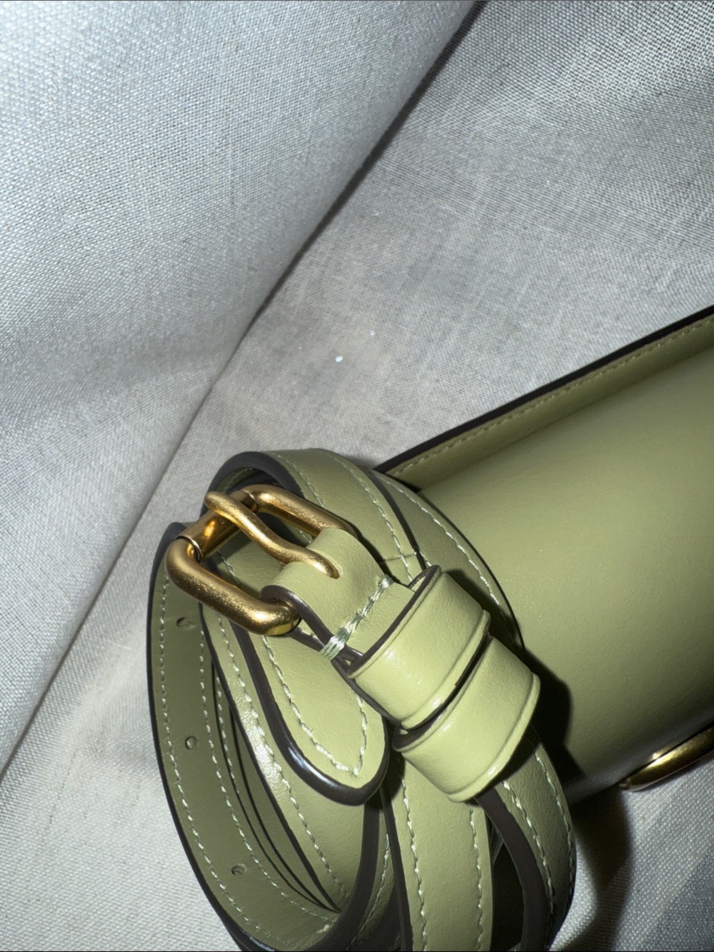 Coach Bandit Olive Green Leather Crossbody with Gold Hardware - Picture 7 of 7